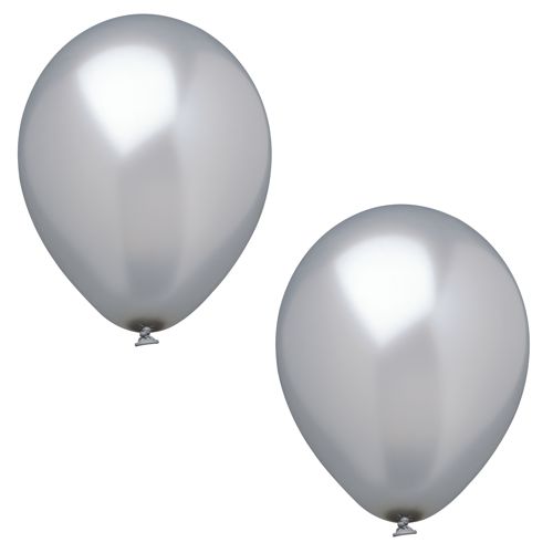 Ballonger - Silverfärgade 10 pack