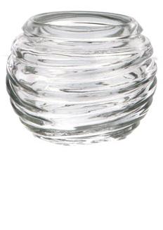 Ljuslyckta glas, bollformad, transparent, 6 cm hög