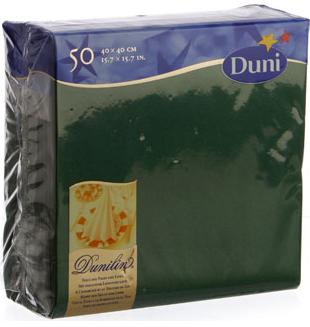 Pappersservett Dunilin med linnekänsla, grön, 40x40 cm, 50 pack,